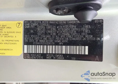 2005 Lexus Rx 330 from USA, damaged, VIN 2T2GA31U55C026519